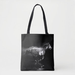 Galloping im Stil eines Westerns - Pferd und Rauch Tasche