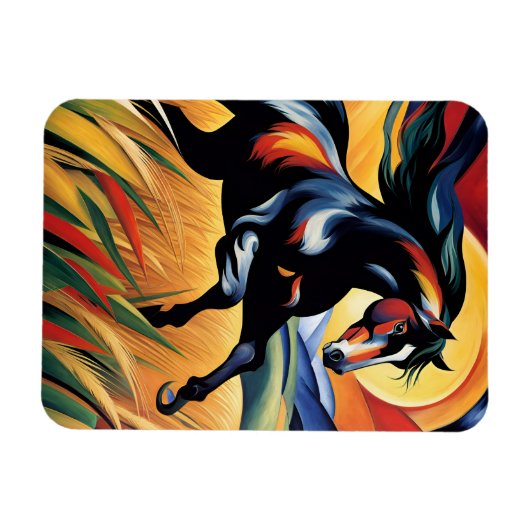 Galloping in einem Weizenfeld Magnet (Horizontal)