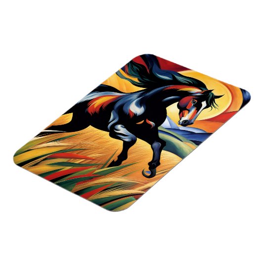 Galloping in einem Weizenfeld Magnet (Linke Seite)