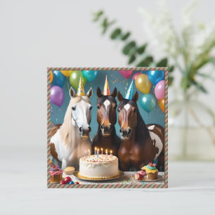 Galloping in Fun: Eine Geburtstagsfeier für Pferde Einladung