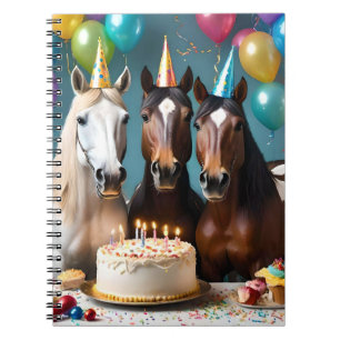 Galloping in Fun: Eine Geburtstagsfeier für Pferde Notizblock