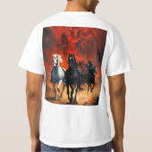 : Galloping Joy: Cartoon Pferde in Motion T - Shir T-Shirt (Rückseite)