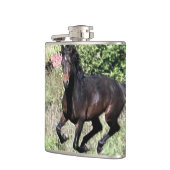 Galloping Kastanienpferd Flachmann (Links)