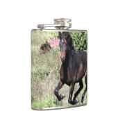 Galloping Kastanienpferd Flachmann (Rechts)