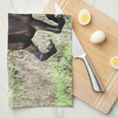 Galloping Kastanienpferd Geschirrtuch (Viertel Falte)