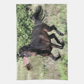 Galloping Kastanienpferd Geschirrtuch (Vertikal)