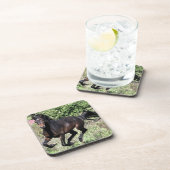 Galloping Kastanienpferd Untersetzer (Rechte Seite)