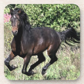 Galloping Kastanienpferd Untersetzer (Vorderseite)