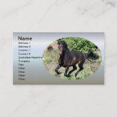 Galloping Kastanienpferd Visitenkarte (Vorderseite)