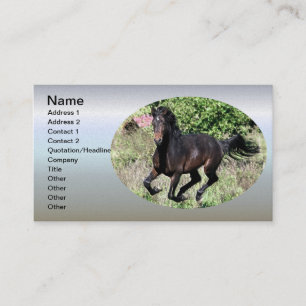 Galloping Kastanienpferd Visitenkarte