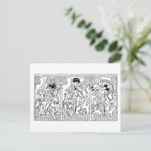 Galloping Knights Postcard Postkarte (Stehend Vorderseite)