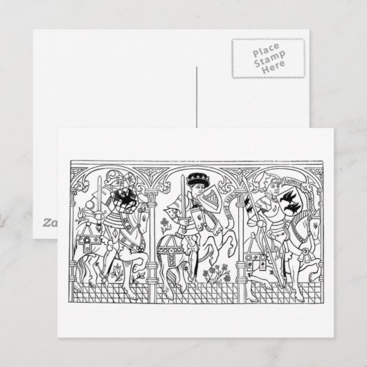 Galloping Knights Postcard Postkarte (Vorne/Hinten)