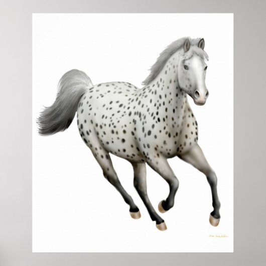 Galloping Leopard Appaloosa Pferde Print Poster (Vorne)