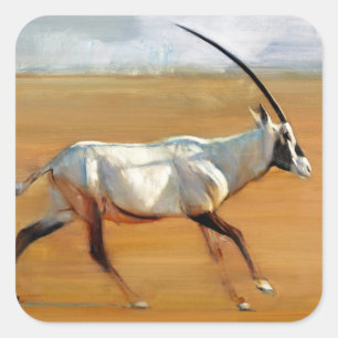 Galloping Oryx 2010 Quadratischer Aufkleber
