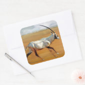 Galloping Oryx 2010 Quadratischer Aufkleber (Umschlag)