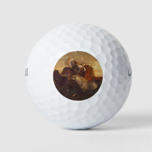 Galloping Outlaw (Cowboy on Horseback) (Pferde) Golfball (Vorderseite)