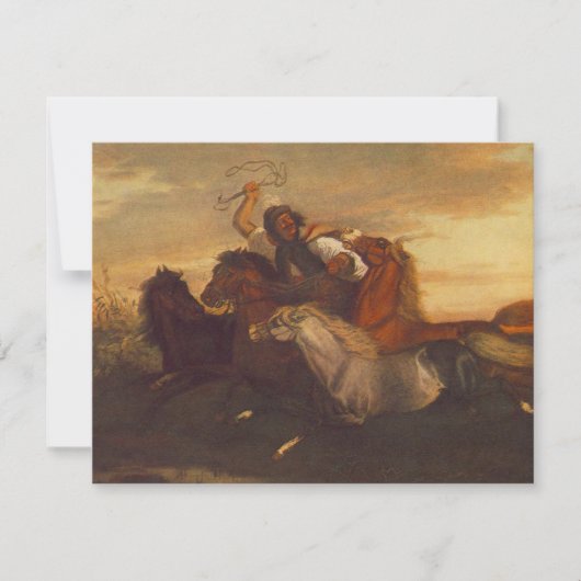 Galloping Outlaw (Cowboy on Horseback) (Pferde) Karte (Vorderseite)