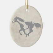 Galloping Paint Horse Keramikornament (Rechts)