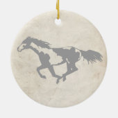 Galloping Paint Horse Keramikornament (Hinten)