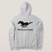 Galloping Pferd Custom Text Reittier Hoodie (AblageHinten)
