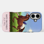 Galloping Pferd individuell anpassbare Monogramm Case-Mate iPhone Hülle (Rückseite (Horizontal))