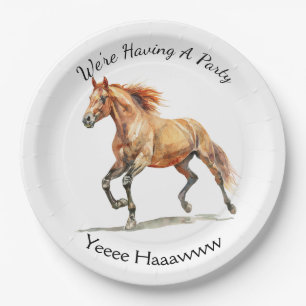 Galloping Pferd Personalisiert Pappteller