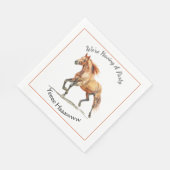 Galloping Pferd Personalisiert Serviette (Ecke)