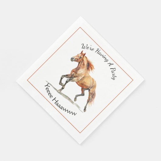 Galloping Pferd Personalisiert Serviette (Ecke)