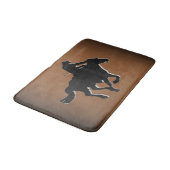Galloping Pferd und Cowboy im Western Badematte (Schrägansicht)