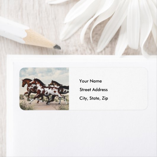 Galloping Pferde - Adressetiketten (Insitu)