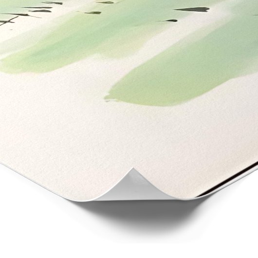 Galloping Pferde Feng Shui - Chinesischer Tintenwa Poster (Ecke)