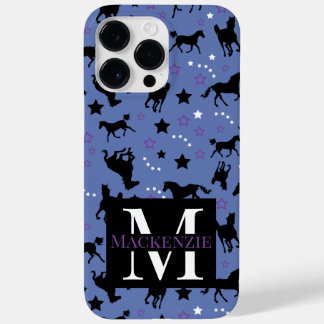 Galloping Pferde Reitpferde Muster Monogramm Case-Mate iPhone 14 Pro Max Hülle
