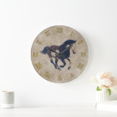 Galloping Pinto American Paint Stallion Pferd Große Wanduhr (Zuhause)