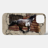 Galloping Pinto Paint USA Pony Express Pferd Case-Mate iPhone Hülle (Rückseite (Horizontal))
