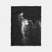 Galloping Pinto Pferd und Rauch Fleecedecke (Vorderseite)