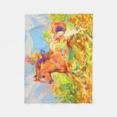 Galloping Pony - Kinderbuch Kunst Fleecedecke (Vorderseite)
