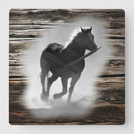 Galloping Quadratische Wanduhr (Vorderseite)