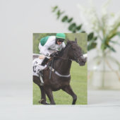 Galloping Race Horse Postcard Postkarte (Stehend Vorderseite)
