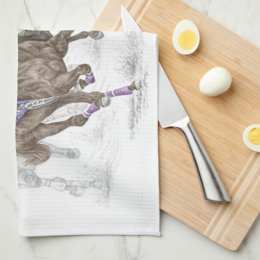 Galloping Race Pferde Geschirrtuch (Viertel Falte)