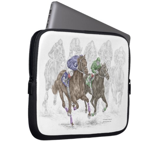 Galloping Race Pferde Laptopschutzhülle (Vorne Rechts)