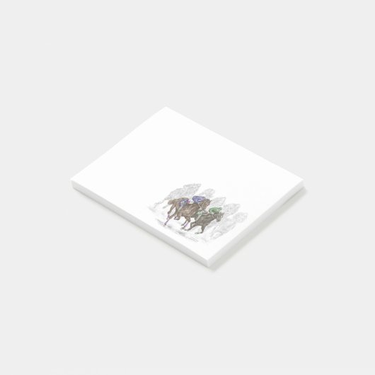 Galloping Race Pferde Post-it Klebezettel (angewinkelt)