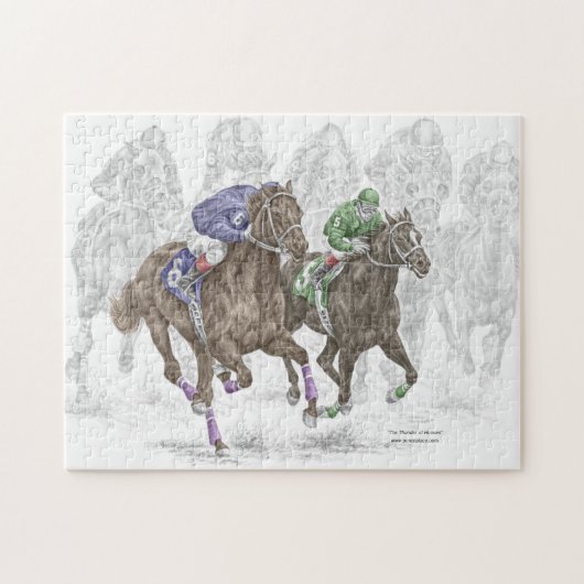 Galloping Race Pferde Puzzle (Horizontal)