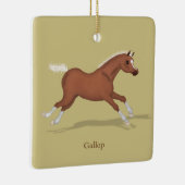 Galloping Sorrel Gaits of the Horse Personalisiert Keramikornament (Rechts)