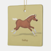 Galloping Sorrel Gaits of the Horse Personalisiert Keramikornament (Links)