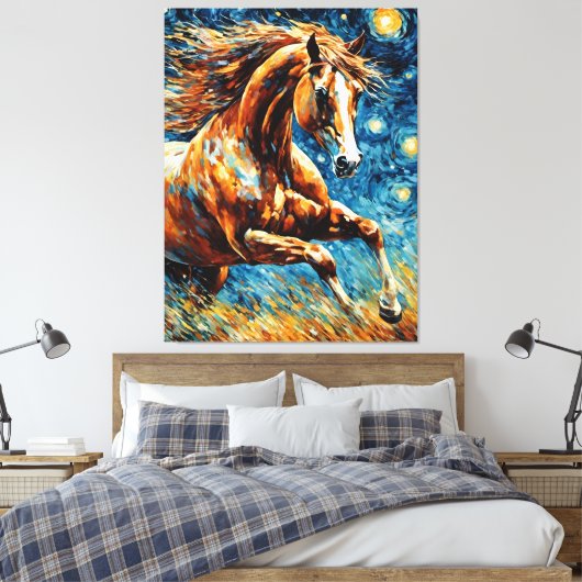 Galloping Sorrel Pferd Leinwanddruck (Insitu (Schlafzimmer))