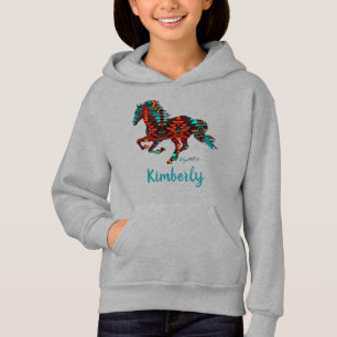 Galloping Südwest Horse Silhouette Hoodie