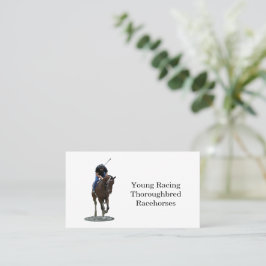 Galloping Thoroughbred Horse Business Card Visitenkarte