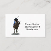 Galloping Thoroughbred Horse Business Card Visitenkarte (Vorderseite)