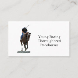 Galloping Thoroughbred Horse Business Card Visitenkarte