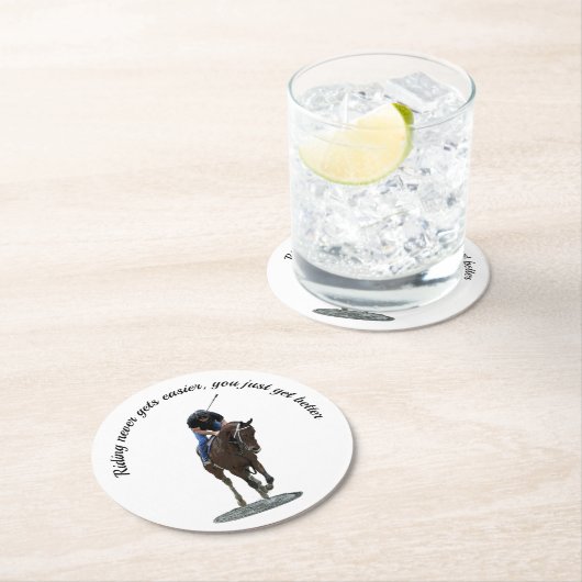 Galloping Thoroughbred Horse Paper Untersetzer (Vor Ort)